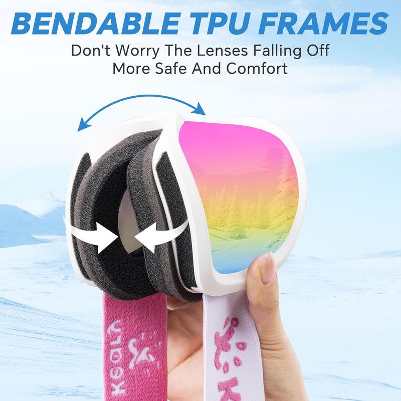 Keary Ski Goggles Men Women Snowboard Goggles Snow Goggles for Adult Youth OTG 100% UV Protection Snowboarding Goggle - Image 5